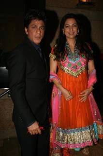 Shah Rukh Khan and Juhi Chawla at Ganesh Hegde's Wedding reception