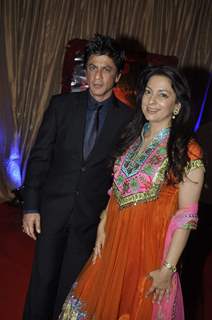 Shah Rukh Khan and Juhi Chawla at Ganesh Hegde's wedding reception, Grad Hyatt