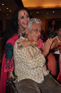 Om Puri and Ila Arun at press meet of Film 'West is West'