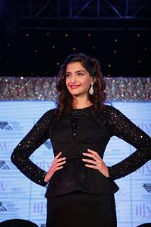 Sonam Kapoor at IIJW fashion week announcement, Grand Hyatt in Mumbai