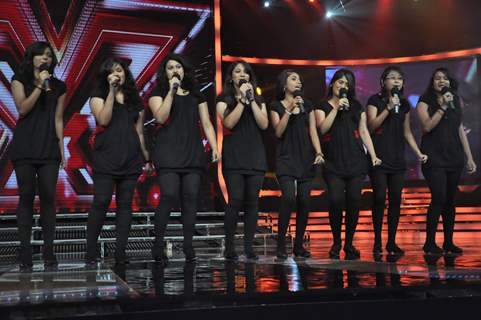 Contestant at X FACTOR 12 finalists Introduction in Filmcity. .