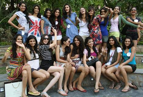 The finalist of Ford Super Model-India, in New Delhi