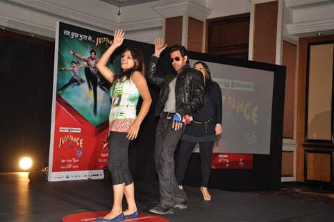 Hrithik Roshan and Vaibhavi Merchant at television’s reality show platform, 'Just Dance' press meet at TajLands End