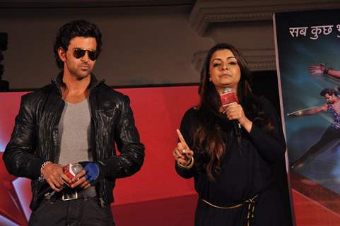 Hrithik Roshan and Vaibhavi Merchant at television’s reality show platform, 'Just Dance' press meet at TajLands End