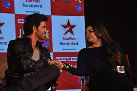 Hrithik Roshan and Vaibhavi Merchant at television’s reality show platform, 'Just Dance' press meet at TajLands End