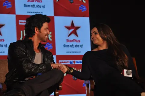 Hrithik Roshan and Vaibhavi Merchant at television’s reality show platform, 'Just Dance' press meet at TajLands End