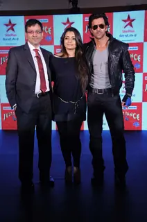 Hrithik Roshan and Vaibhavi Merchant at television’s reality show platform, 'Just Dance' press meet