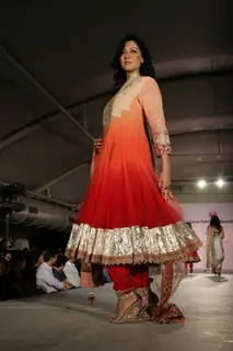 Aditi Gowitrikar walk the ramp for Shaina NC and Manish Malhotra at the Pidilite-CPAA charity fashio
