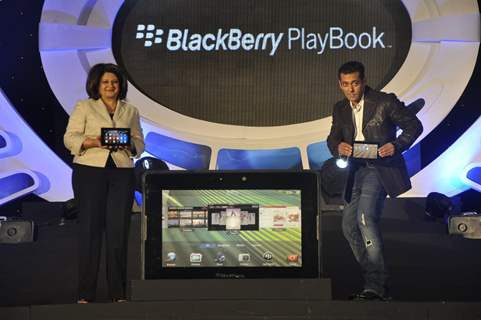 Salman Khan launches Blackberry Playbook