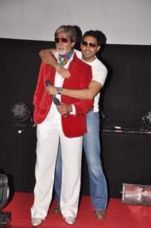 Amitabh and Abhishek Bachchan launch the music video of film Bbuddah...Hoga Terra Baap titled