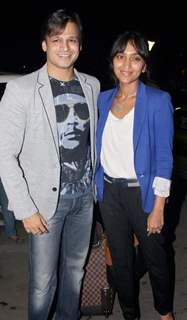 Vivek Oberoi with wife leaves for IIFA