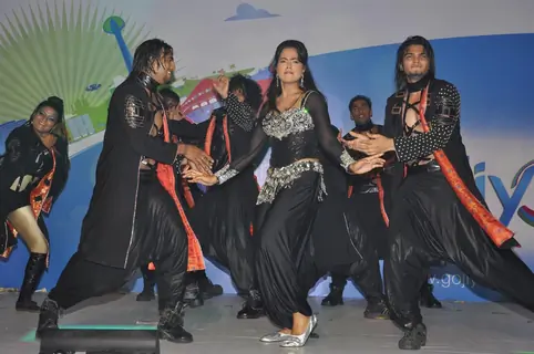 Sameera Reddy performs during the first anniversary of Gojiyo’s Avatars in Mumbai