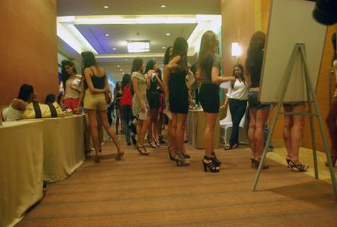 Models at Lakme Fashion Week Model auditions in Grand Hyatt