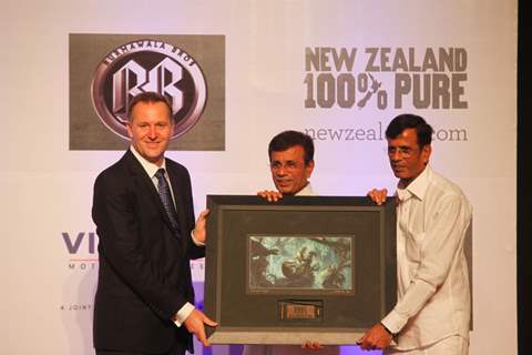 New Zealand Prime Minister John Key visited the sets of Bollywood film Players in Film City, Mumbai