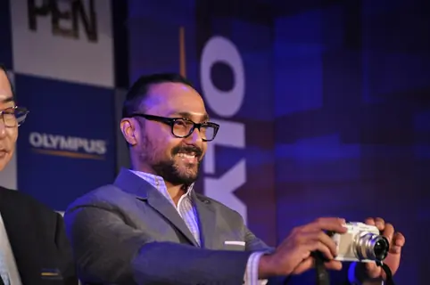 Rahul Bose brand ambassado launch 'Olympus Trinity Series Camera' at ITC hotel Parel