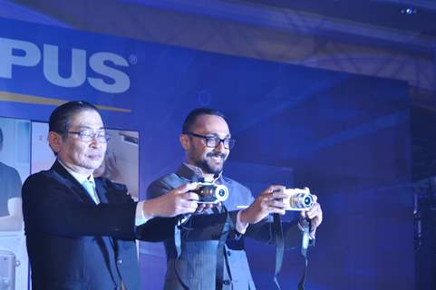 Rahul Bose brand ambassado launch 'Olympus Trinity Series Camera' at ITC hotel Parel