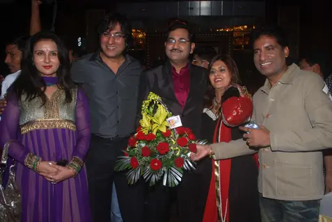 Poonam Dhillon and Raju Shrivastav at Sudesh Bhosle's birthday bash