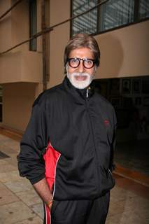 Amitabh Bachchan greets his fans at his bungalow Jalsa in Juhu, Mumbai