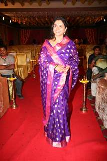 Supriya Pilgaonkar at Ratan Rajput and Abhinav Sharma engagement on Imagine TV Ratan Ka Rishta