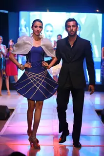 Models on the ramp for INIFD Annual Fashion show at ST Andrews