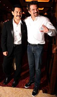 Aamir Khan and Anil Kapoor at Delhi Belly success bash at Taj Lands End, Bandra, Mumbai