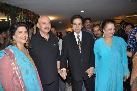 Dilip Kumar, Saira Banu and Rakesh Roshan at wedding reception party of Dr.Abhishek and Dr.Shefali