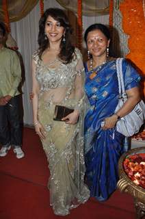 Madhuri Dixit at wedding reception party of Dr.Abhishek and Dr.Shefali Khar