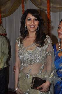 Madhuri Dixit at wedding reception party of Dr.Abhishek and Dr.Shefali Khar