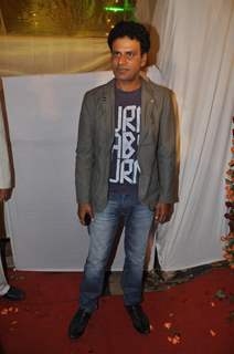 Manoj Bajpai at wedding reception party of Dr.Abhishek and Dr.Shefali Khar