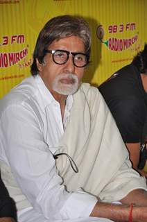 Big B promote his film Aarakshan at Radio Mirchi at Lower Parel