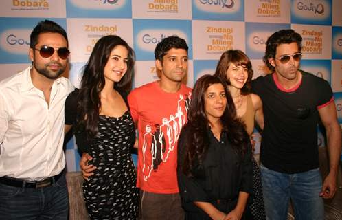 'Zindagi Na Milegi Dobara' cast Hrithik, Farhan, Katrina, Kalki and Abhay at an event for film promo