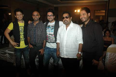 Shankar Mahadevan, Ayushman Khurana and Raghu Ram at I Am Kalam film promotional event at Sea Prince