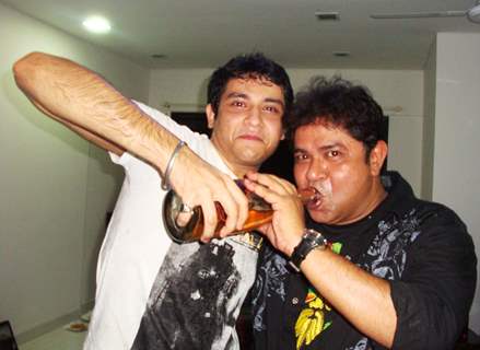 Abhishek Sharma Birthday Bash by co-stars Ashiesh Roy of Sasural Simar Ka