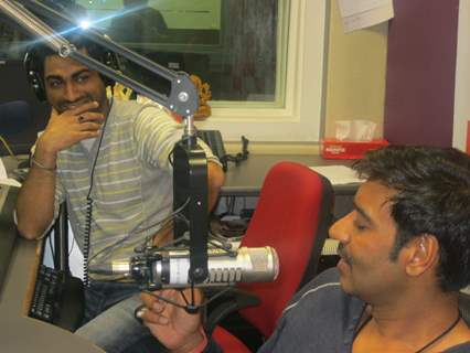 Ajay Devgan visited BIG 92.7 FM studios to promote movie 'Singham'