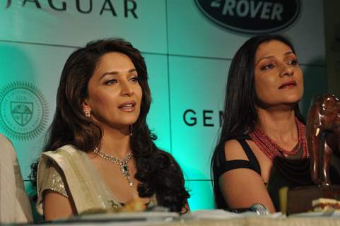 Madhuri Dixit during the launch of Gemfields ‘Emeralds for Elephants’ Jewellery