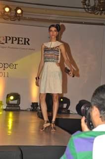 Model walks the ramp for IIID Copper Fashion Show 2011