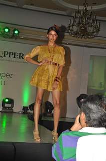 Model walks the ramp for IIID Copper Fashion Show 2011