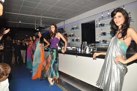 Model walks in fashion showcasing by renowned designer brand Satya Paul