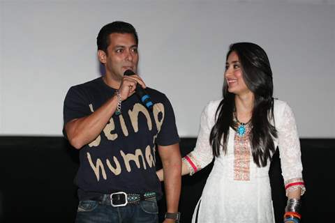 Salman and Kareena Kapoor at the first look of movie Bodyguard