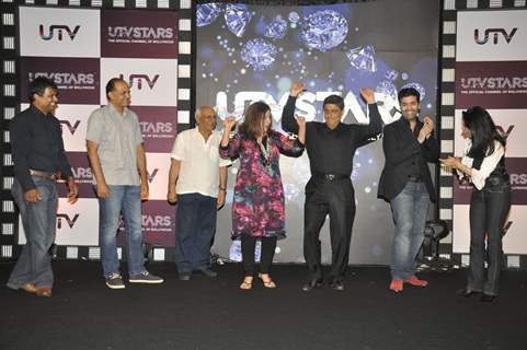 Yash Chopra, Ashutosh Gowariker, Karan Johar And Farah Khan at 'UTV Stars' channel launch. .