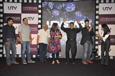 Yash Chopra, Ashutosh Gowariker, Karan Johar And Farah Khan at 'UTV Stars' channel launch. .