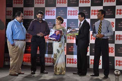 Sanjeev Kapoor and Madhuri Dixit at 'Amul FoodFood Mahachallenge' Reality Show in Mumbai