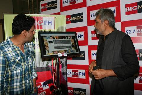 Prakash Jha and Manoj Bajpai at Aarakshan promotional event at Big FM