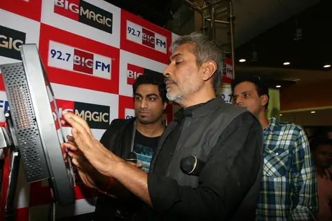 Prakash Jha and Manoj Bajpai at Aarakshan promotional event at Big FM