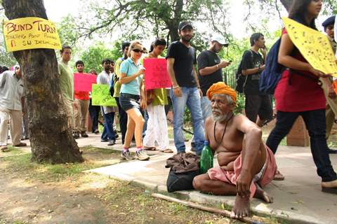 The Slutwalk Delhi 2011, at Janter Manter in New Delhi on Sunday. .