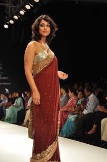 Mahi Gill walk the ramp for Pria Kataria Puri at the IIJW 2011 at Grand Hyatt in Kalina, Mumbai