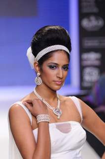 Models walks the ramp for Eekani at IIJW 2011