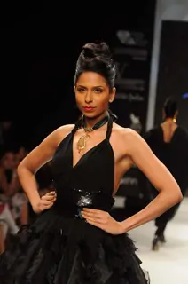 Models walks the ramp for Rosily Paul at IIJM 2011