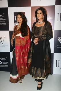 Zeenat Aman and Mahima Chaudhry walks the ramp for Sawansukha Jewellers Show at IIJW 2011