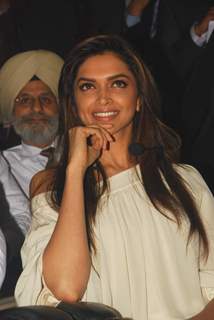 Deepika Padukone at Aarakshan film promotions at Welingkar college. .